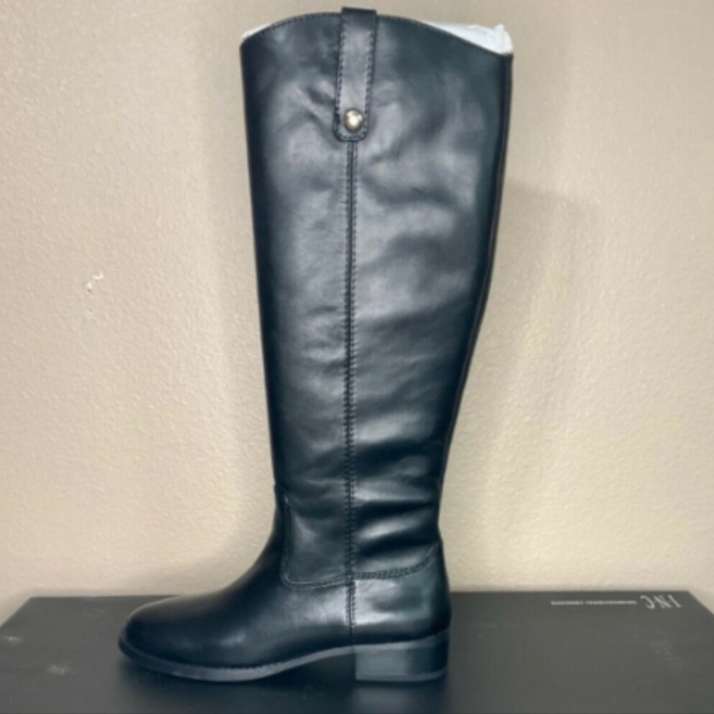 NWT Women's I.N.C. International Concepts Fawne Leather Knee-High Boots - Picture 2 of 11